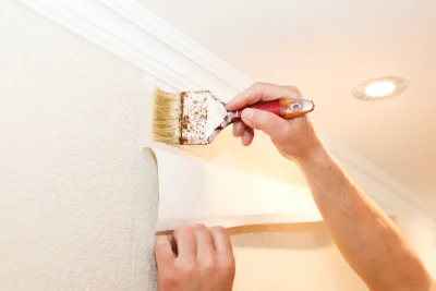 Pose de papier peint à Roquebrun — revêtements muraux et toiles de verre